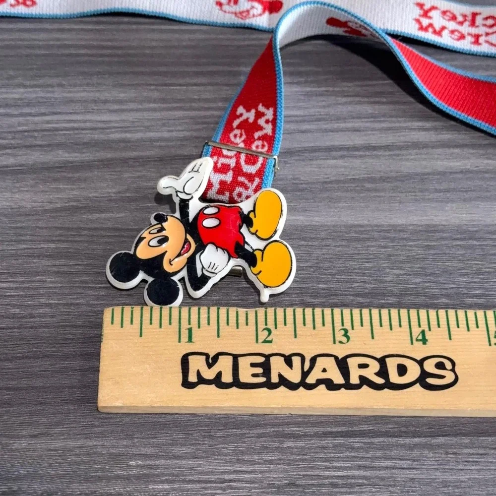Vtg Mickey Mouse Belt Mickey & Crew Red‎ Elastic Adjustable Kids Disney Buckle